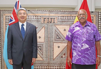 PRIME  MINISTER RABUKA RECEIVES A COURTESY CALL FROM THE VICE CHAIRMAN OF  CHINA INTERNATIONAL DEVELOPMENT COOPERATION AGENCY (CIDCA)