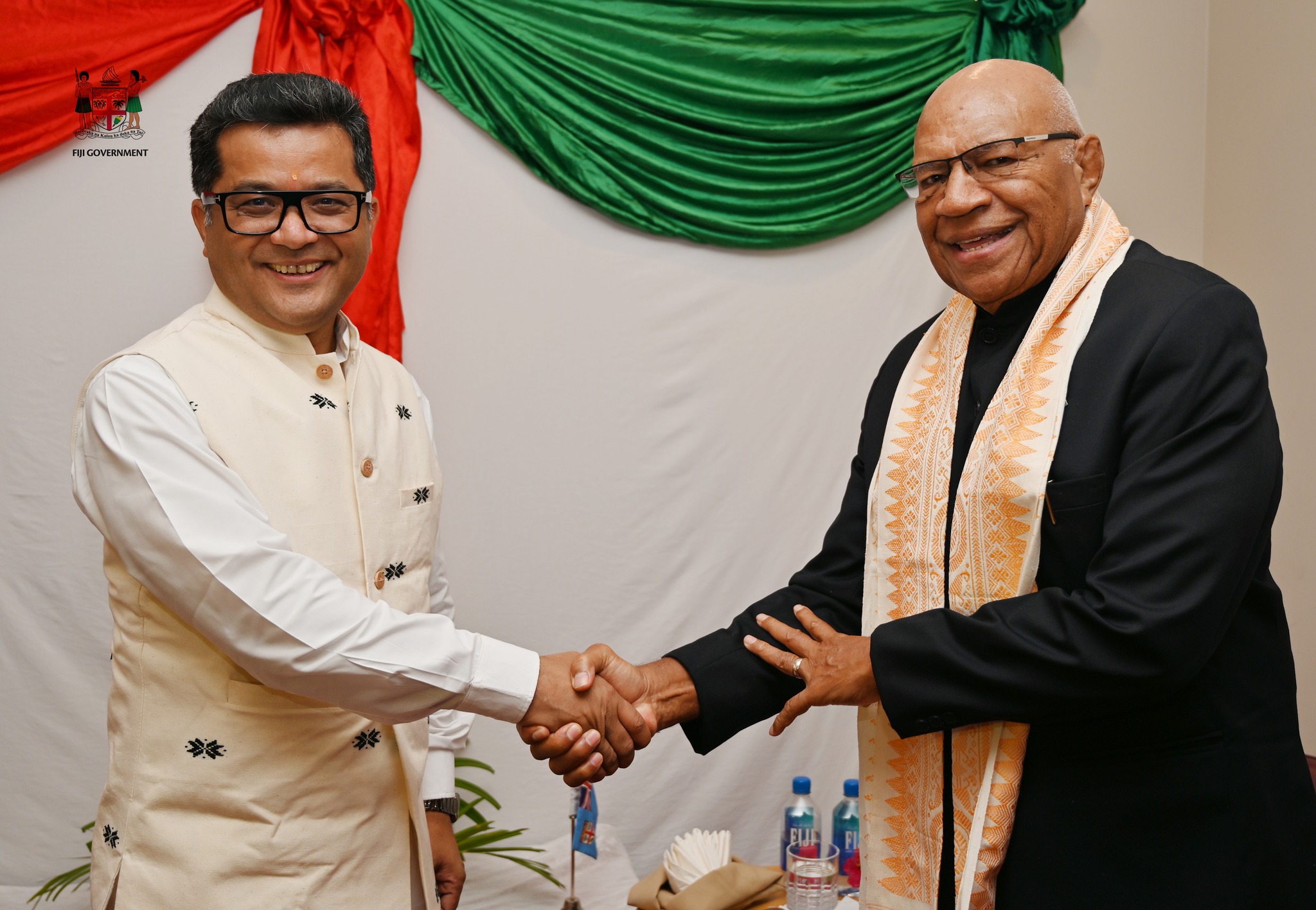 Prime Minister Hon. Sitiveni Rabuka meets with India's Minister of State for External Affairs, Shri Pabitra Margherit