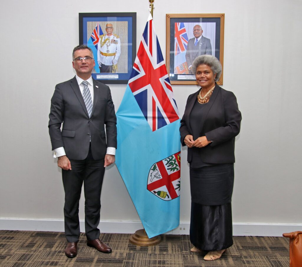 Hon. Qereqeretabua receives courtesy call from the non-resident ambassador of Georgia