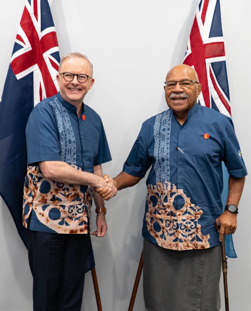 Prime Minister Rabuka meets Australian Prime Minister on the margins of PIFLM54