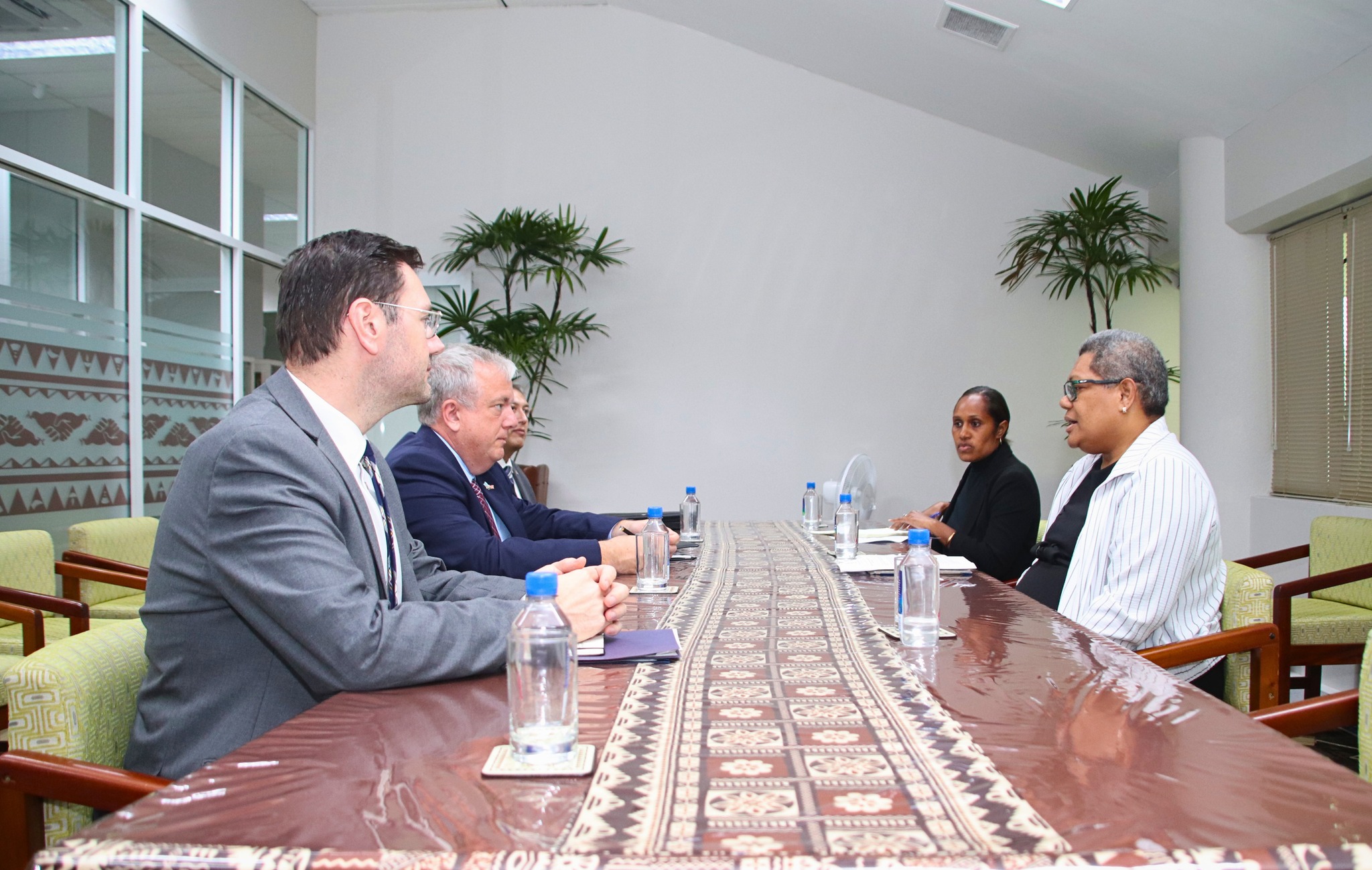 Dr. Taga Receives Courtesy Call from U.S. Deputy Assistant Secretary for Australia, New Zealand and The Pacific Islands