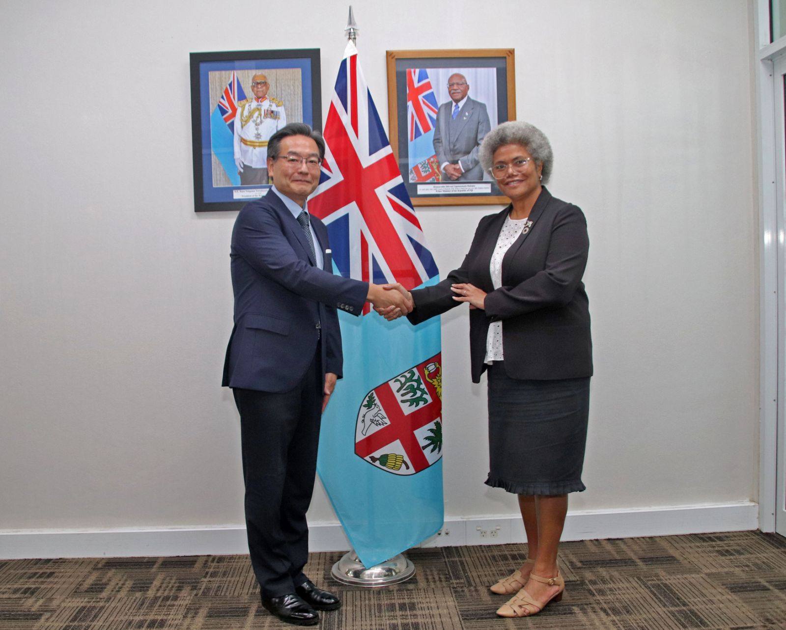 Hon. Qereqeretabua Receives Courtesy Call Visit from Ambassador of Japan to Fiji