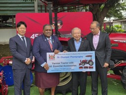 Honorary Consul Phornprapha Donates Tractor on his 84th Birthday