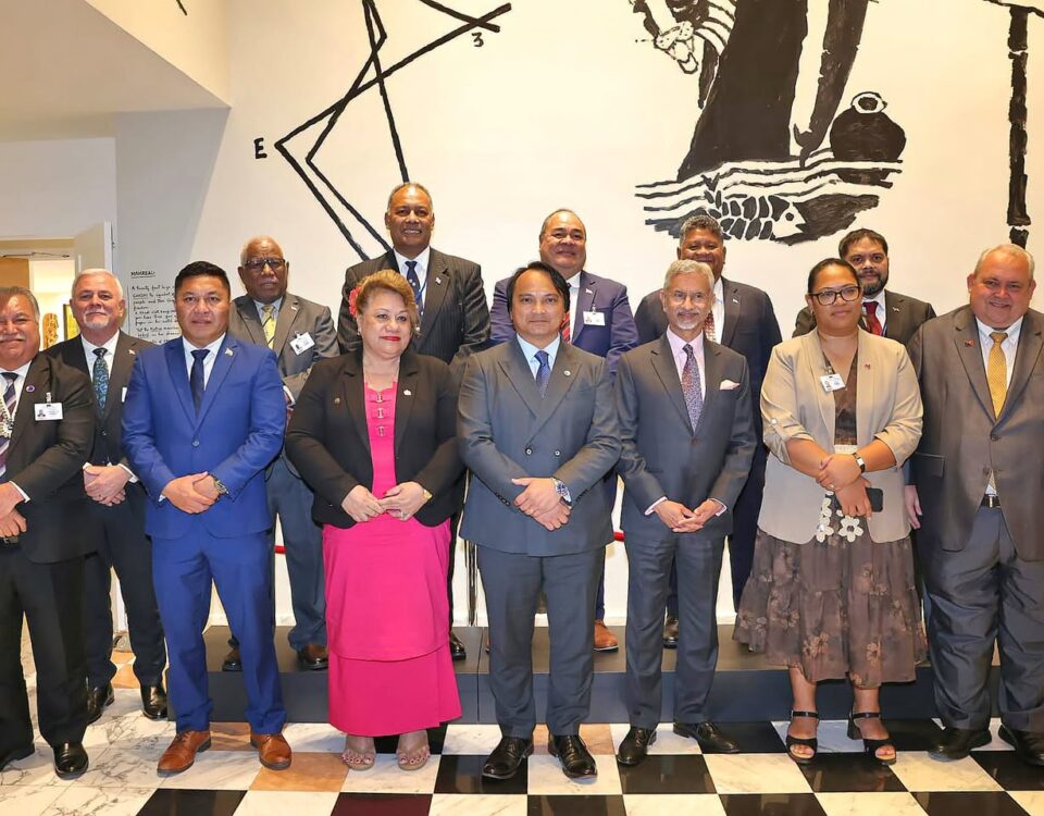 (Second from left at the back row) Minister for Foreign Affairs and External Trade, Honourable Sakiasi Ditoka joined Pacific Island counterparts for the Forum for India-Pacific Islands Cooperation (FIPIC) Foreign Ministers Meeting convened by Minister of External Affairs of India, Hon. S. Jaishankar, at UNGA81.